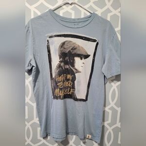 John Lennon Lyric Tshirt Sz M Light Blue Mens Tee